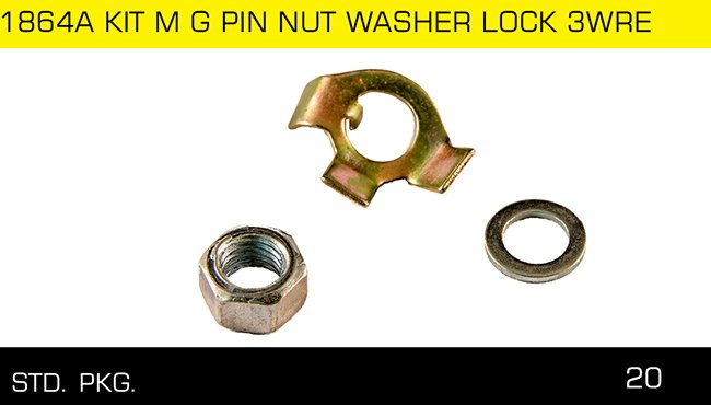 1864A  KIT M PIN NUT WASHER LOCK 3WRE
